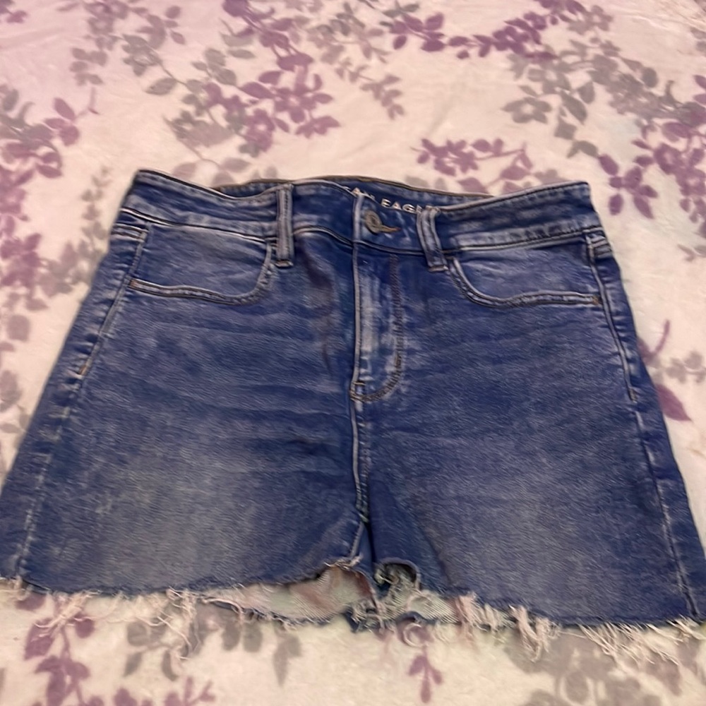 Dark blue jean shorts